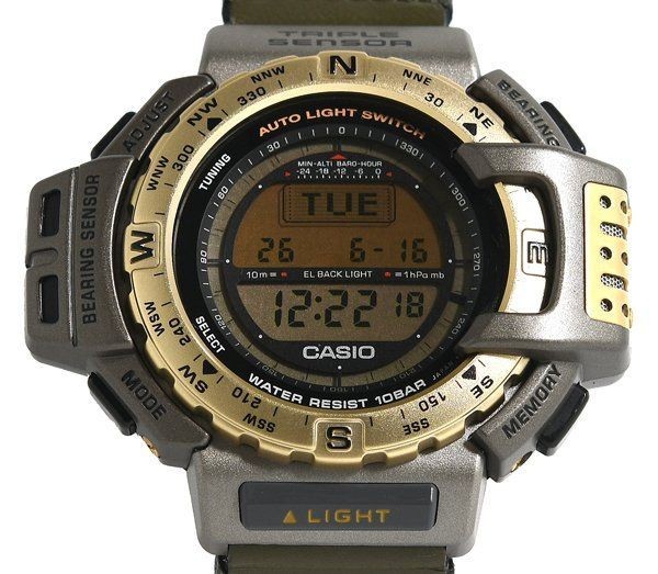 Box Good Condition CASIO PRO TREK PRT 400 Triple Sensor Quartz Men’s