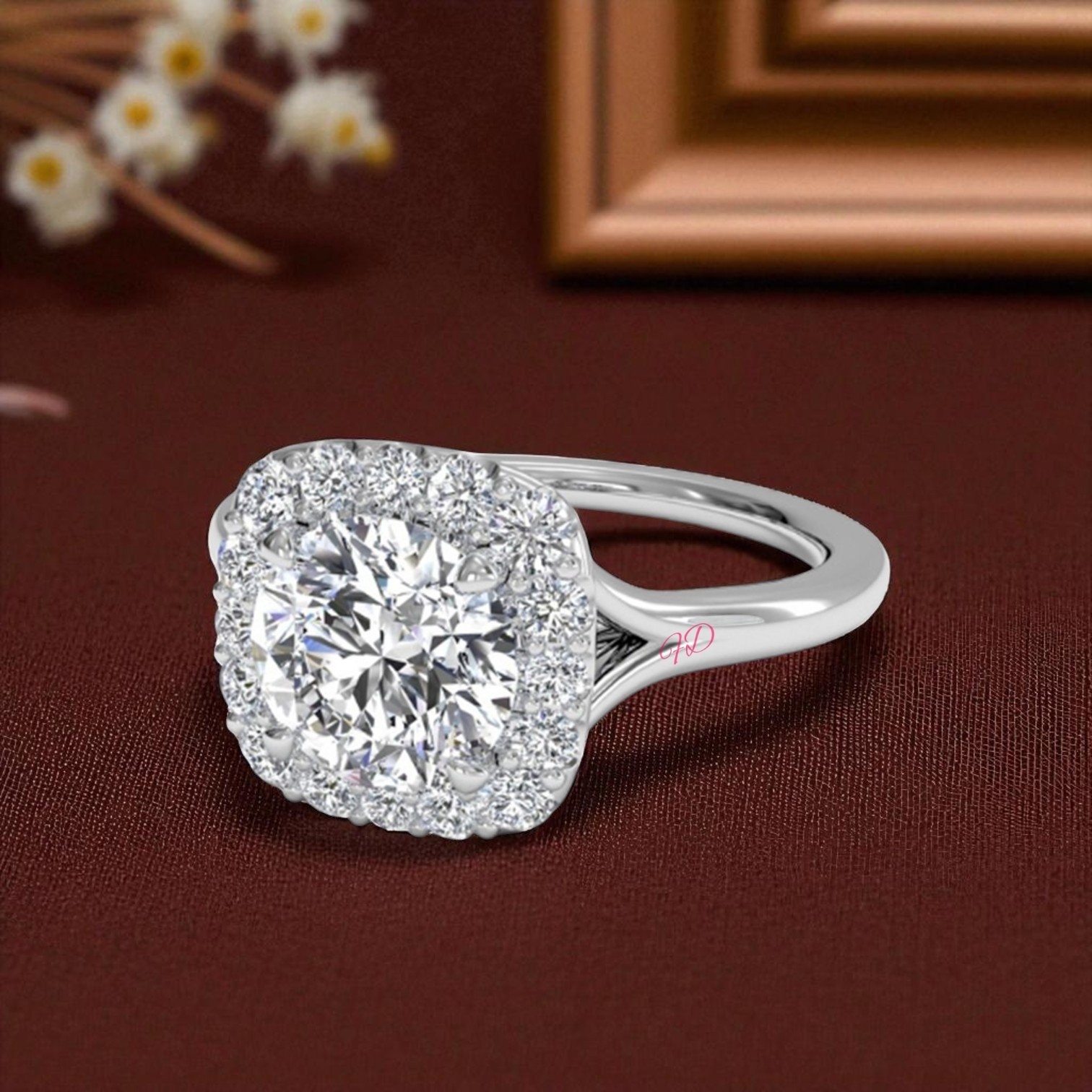Round Cut Diamond Ring 14k White Gold 1.25 Ct IGI Lab Grown size 6 7 Engagement
