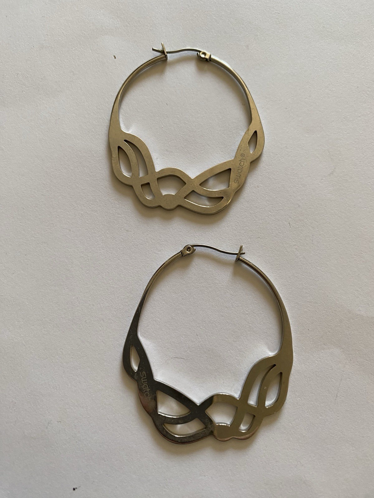 Swatch Bijoux Melted Beauty hoop Earrings Silver Colour