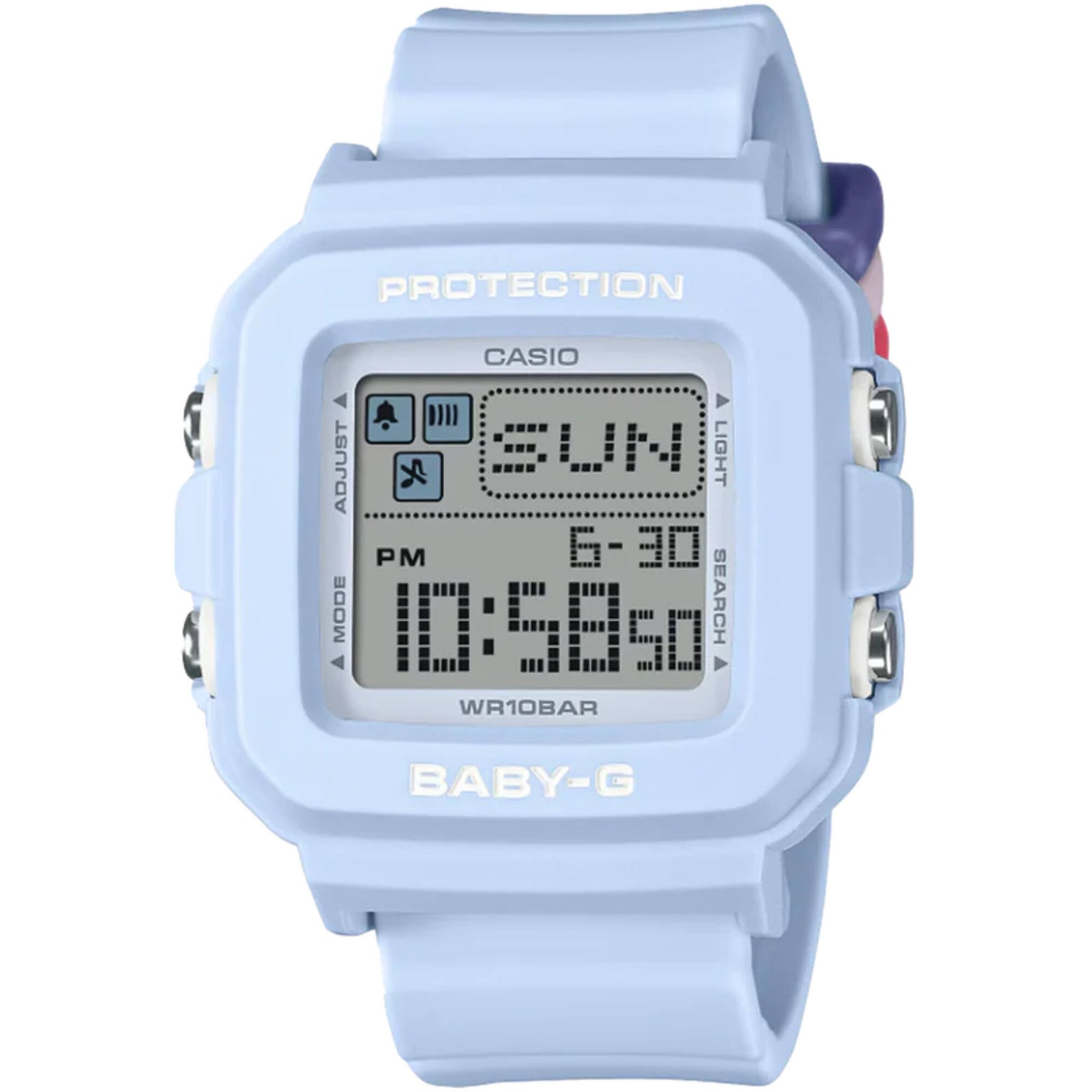Casio Women’s Watch Baby-G Digital Dial Blue Resin Strap World time BGD-10L-2CR