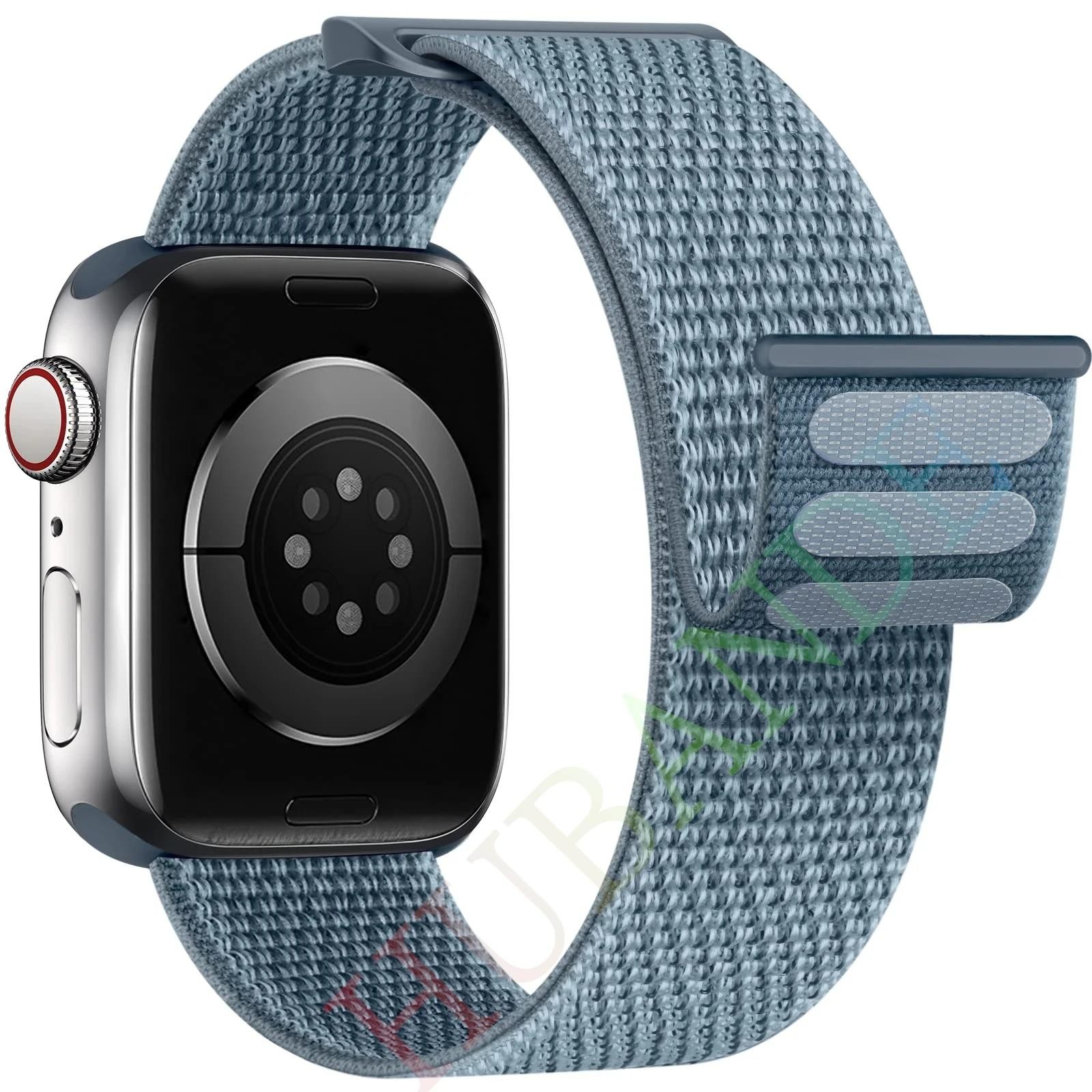 New Nylon Loop Strap Apple Watch Band 46mm 40mm Smart Belt Bracelet for Iwatch