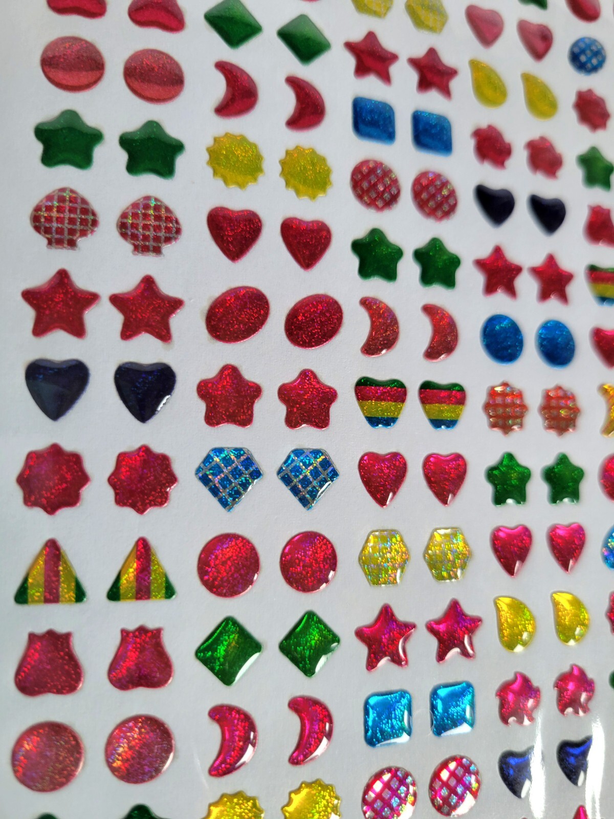 3D Gem Little Girls Stick On Earrings 140 Pair New In Package