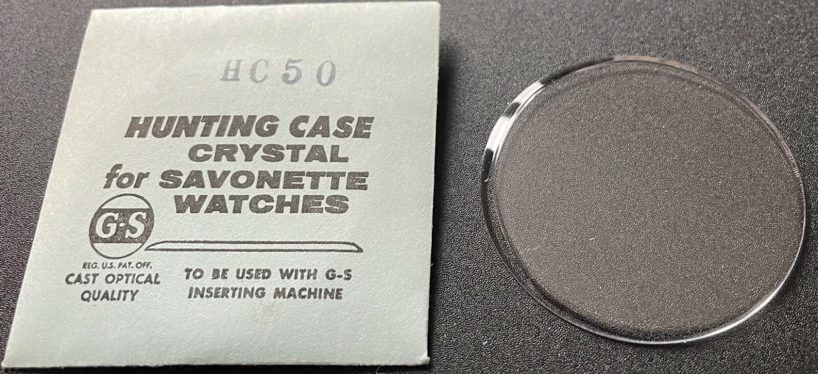 GS – HC – Hunting Case (Savonette) Crystal – Vintage Watch Crystals