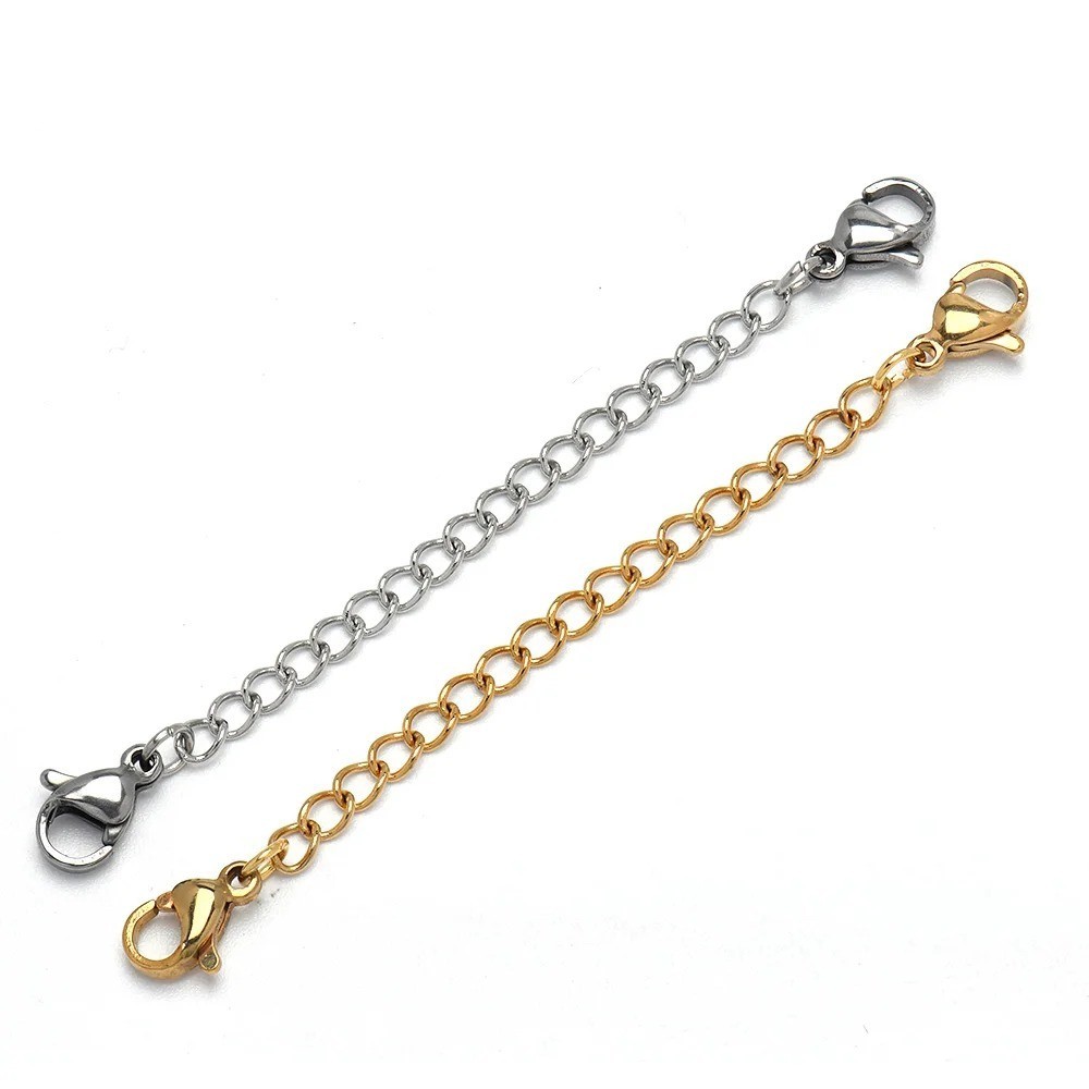2-Pack Extender /Safety Chain Extender Necklace Bracelet Lobster lock 1″ To 6″