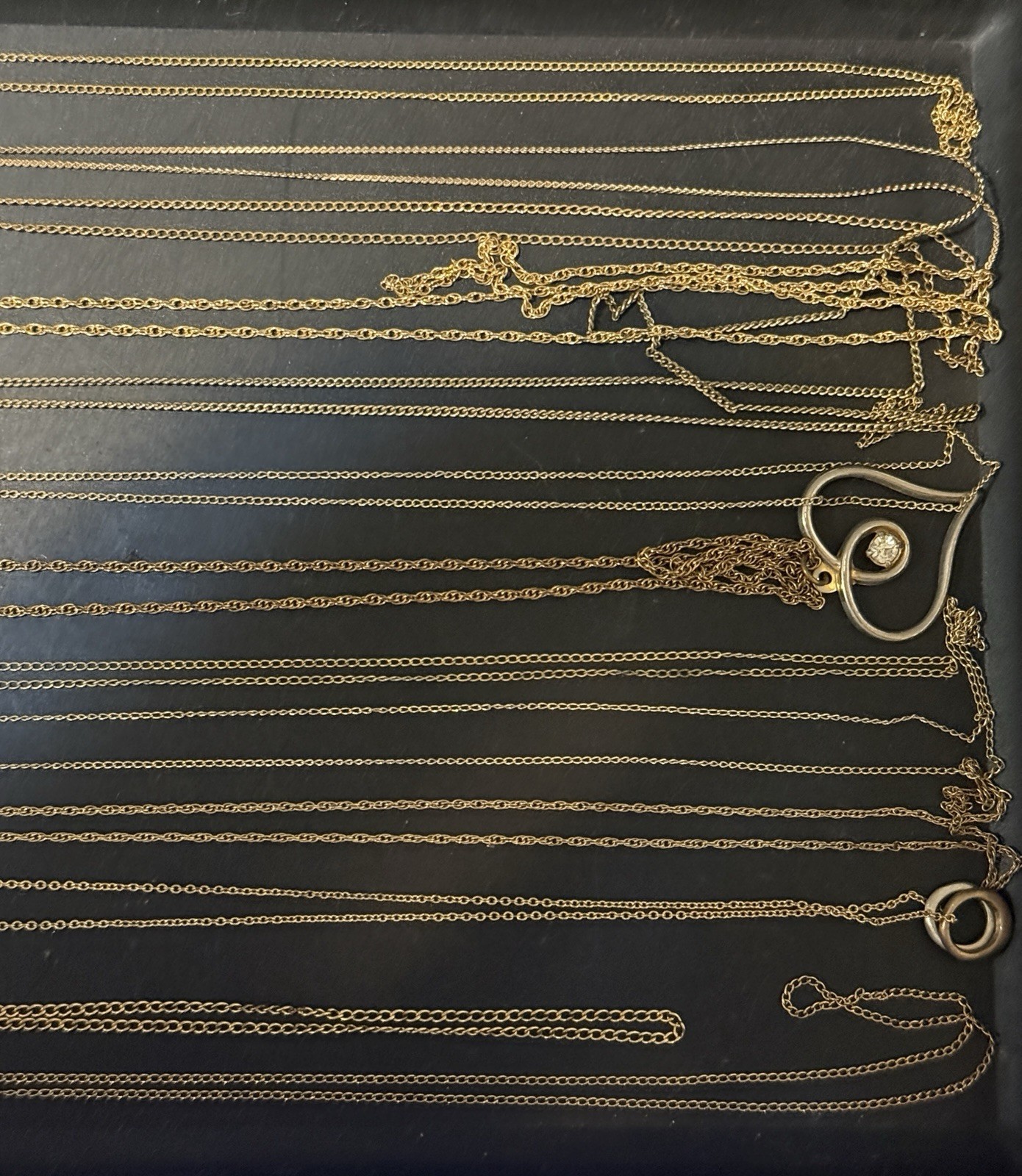 LD Vintage 1/20 12K & 14K GOLD-FILLED Resal Wear Fine Fancy Necklace (LOT OF 13)