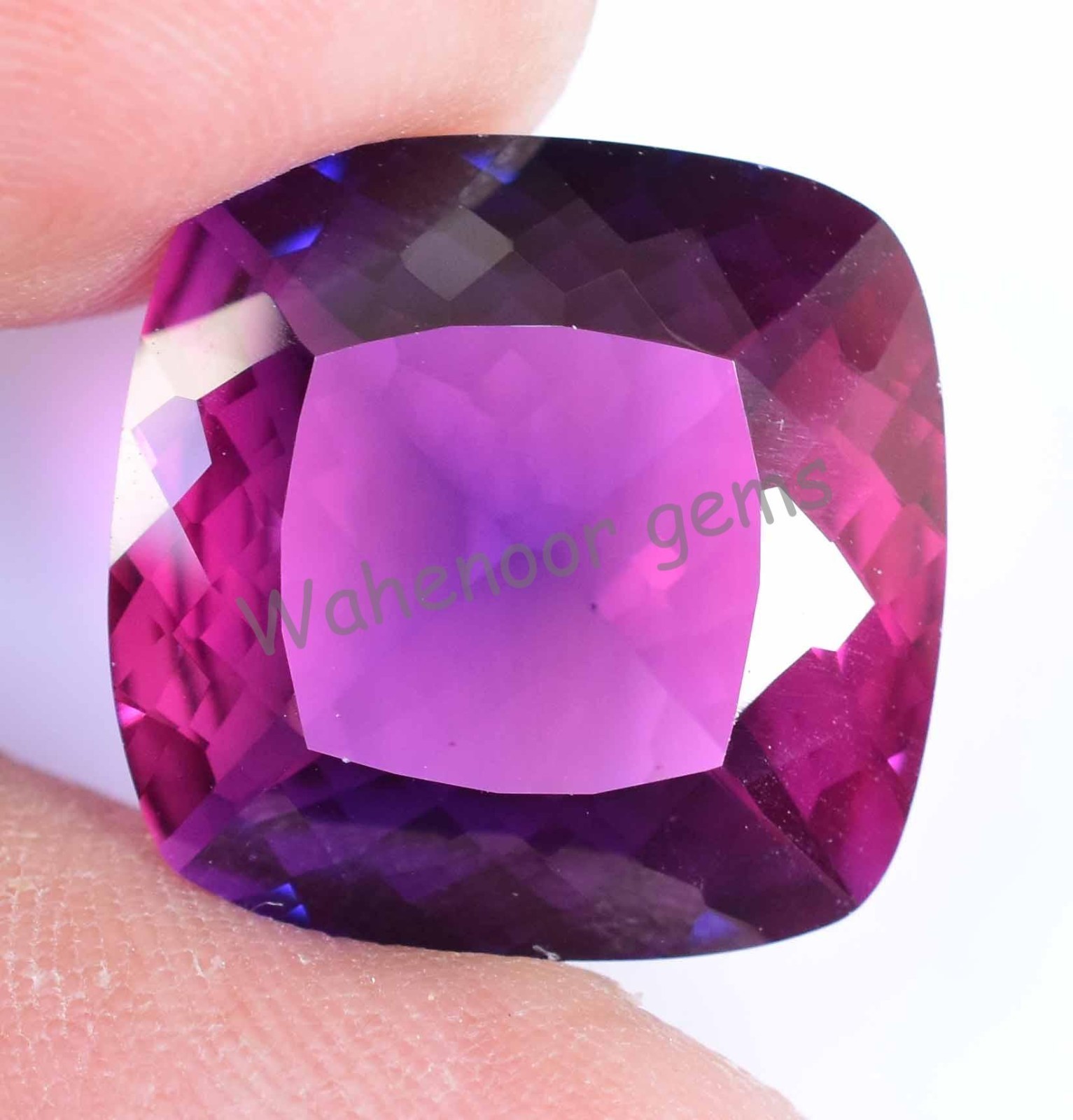 Natural 19.35 Ct Boysenberry Sapphire Certified Fabulous Cushion Loose Gemstone