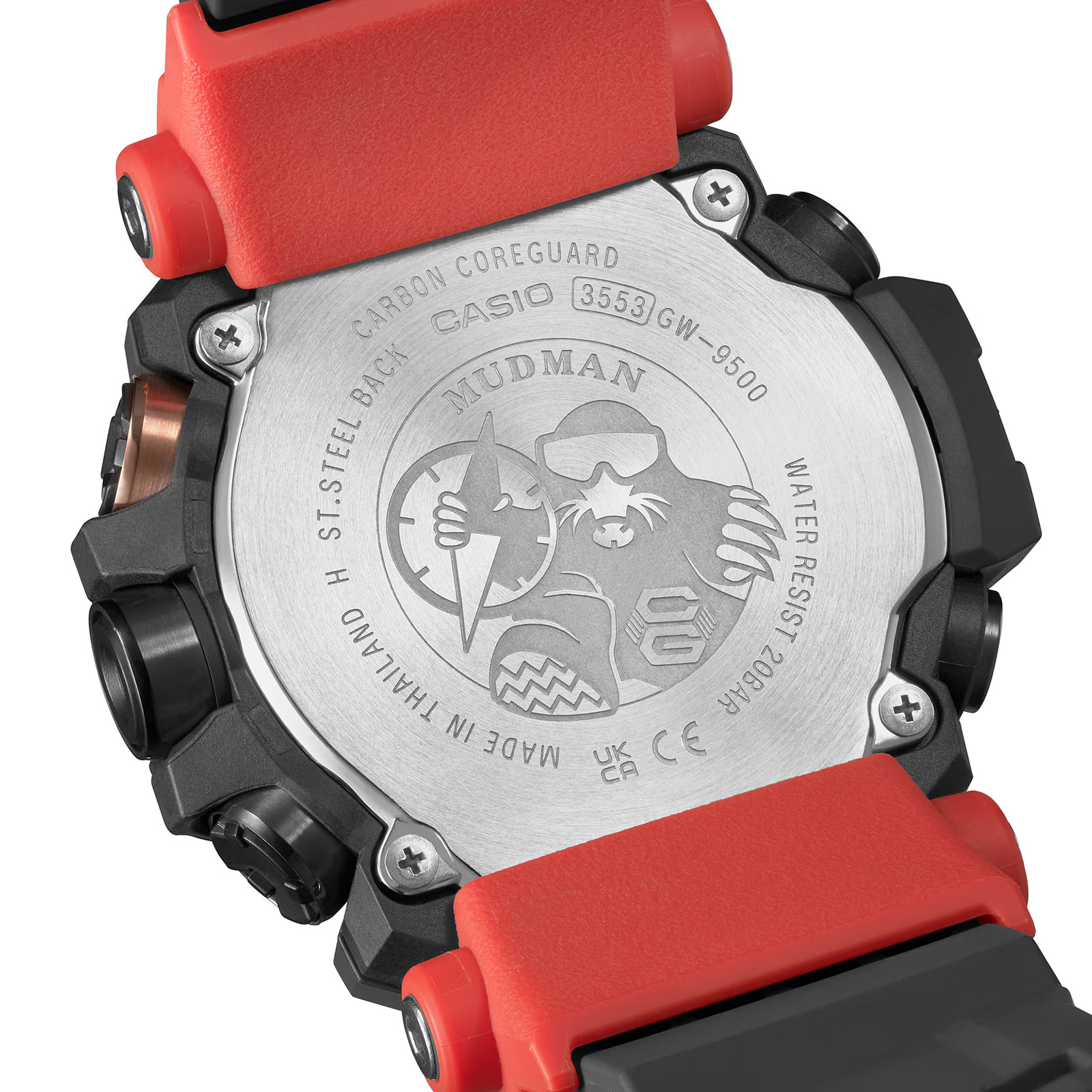 Casio G-Shock GW-9500-1A4 Mudman Solar Black and Orange Watch
