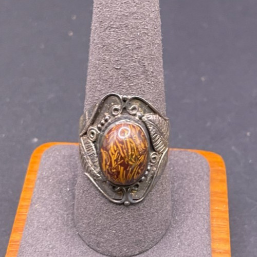 Mariam Jasper Natural Gemstone 925 Sterling Silver Handmade Jewelry Ring Sz 10