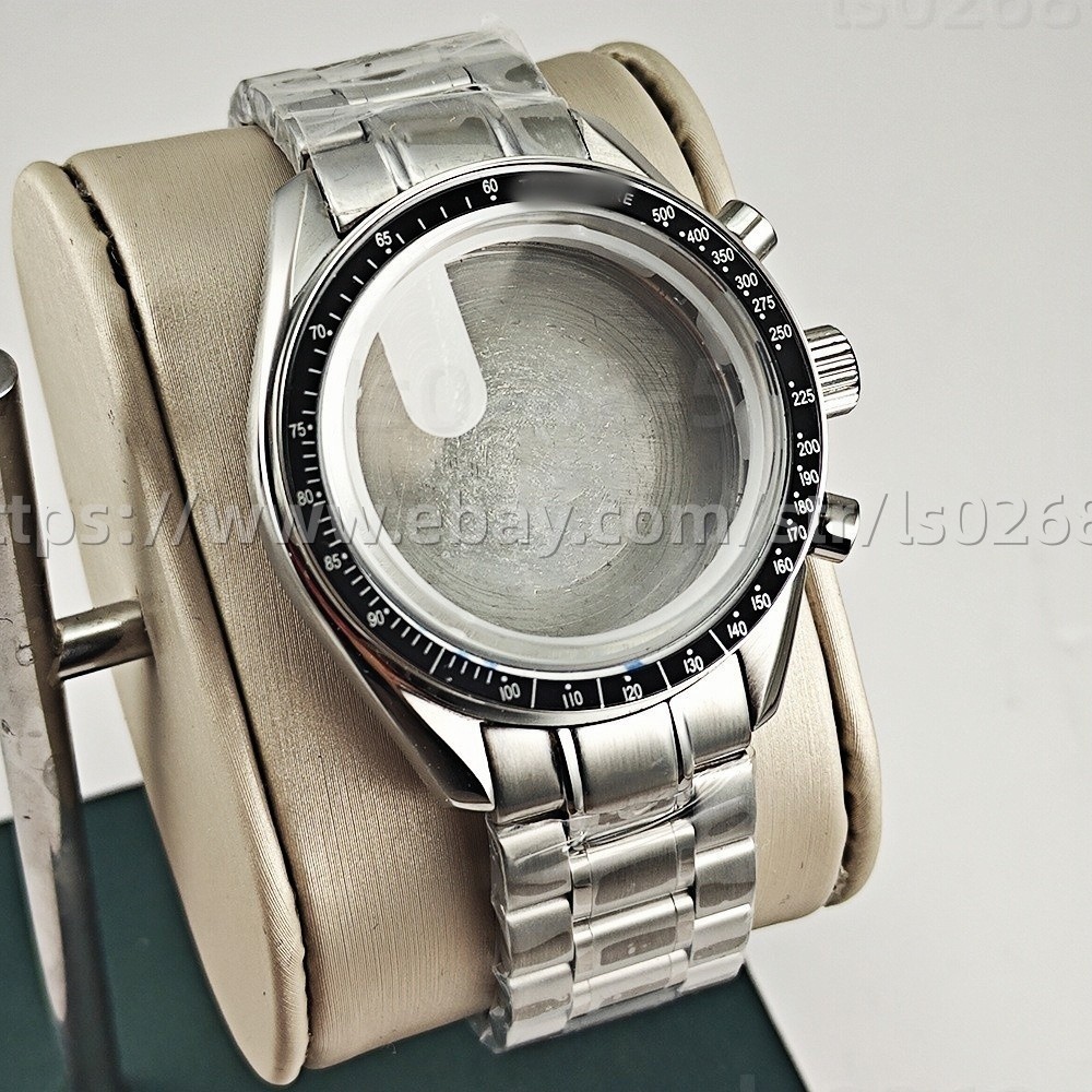 40mm Watch Case + Strap Set For VK63 VK64 Movement Steel