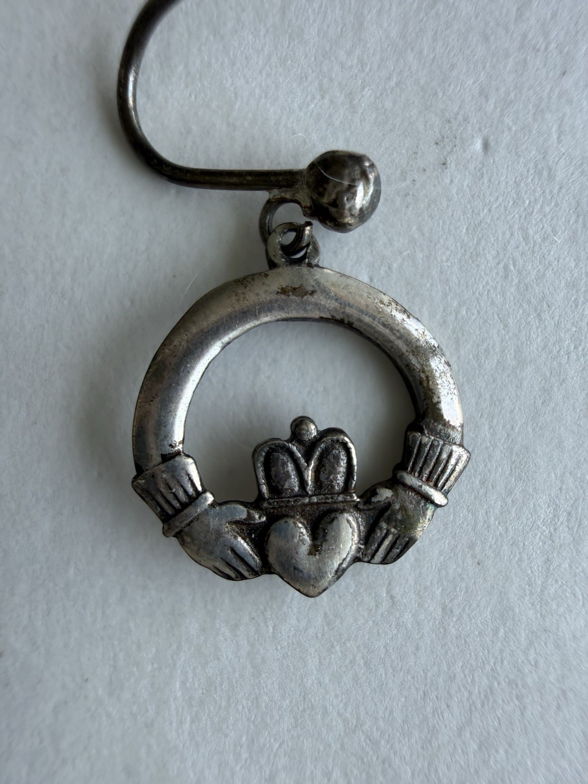 Vintage J.O’N Eire Irish Claddagh 925 Silver Screw Back Earrings Celtic Ireland