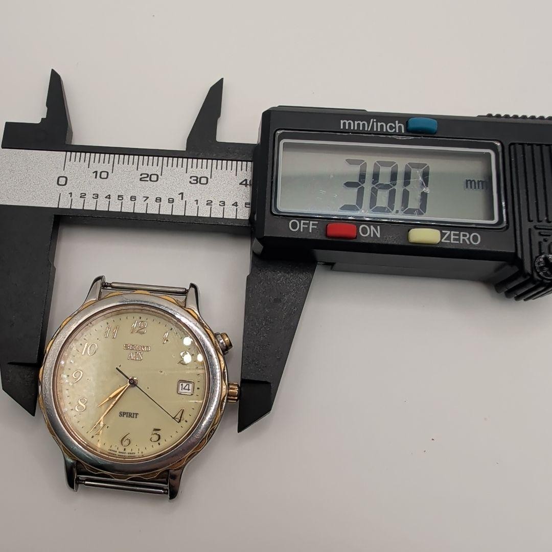 SEIKO SPIRIT AGS5M22-6A40 wristwatch, transparent case back, non-functional, jun