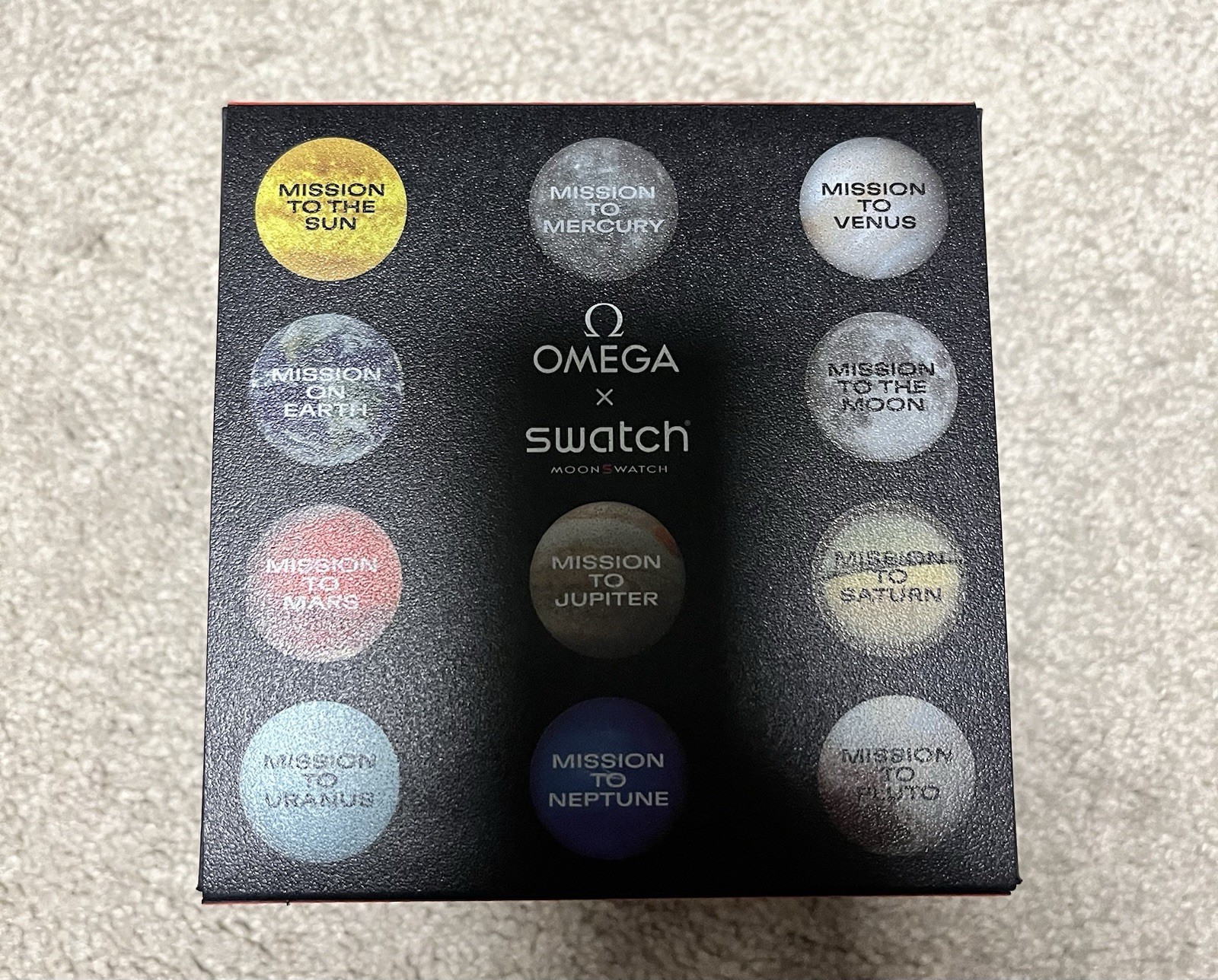 Omega x Swatch Mission to MARS Moonswatch – SO33R100 – Full Set Box/w Papers