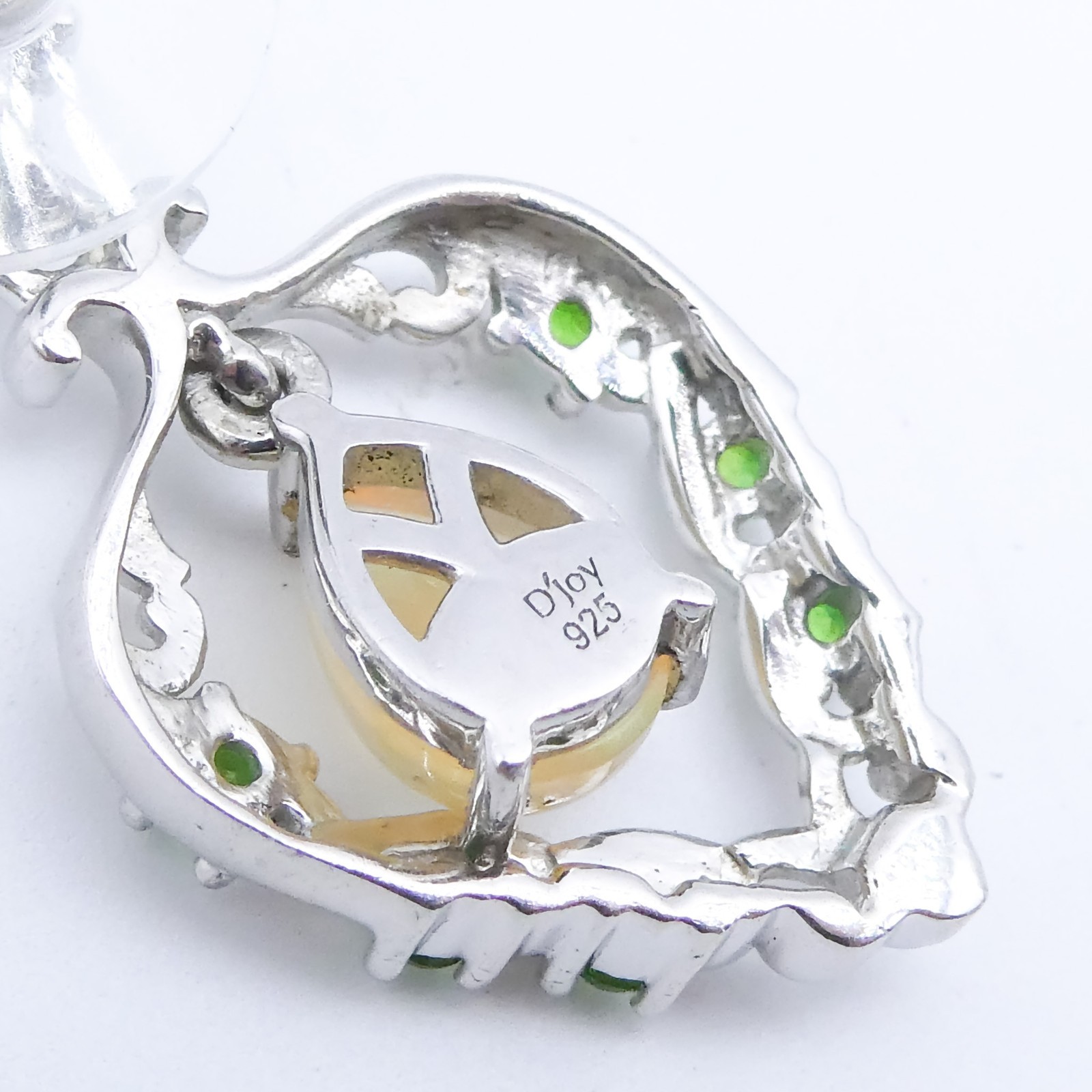 New Djoy Etheopian Opal Platinum Over Sterling Silver 20″ Pendant Chain Necklace