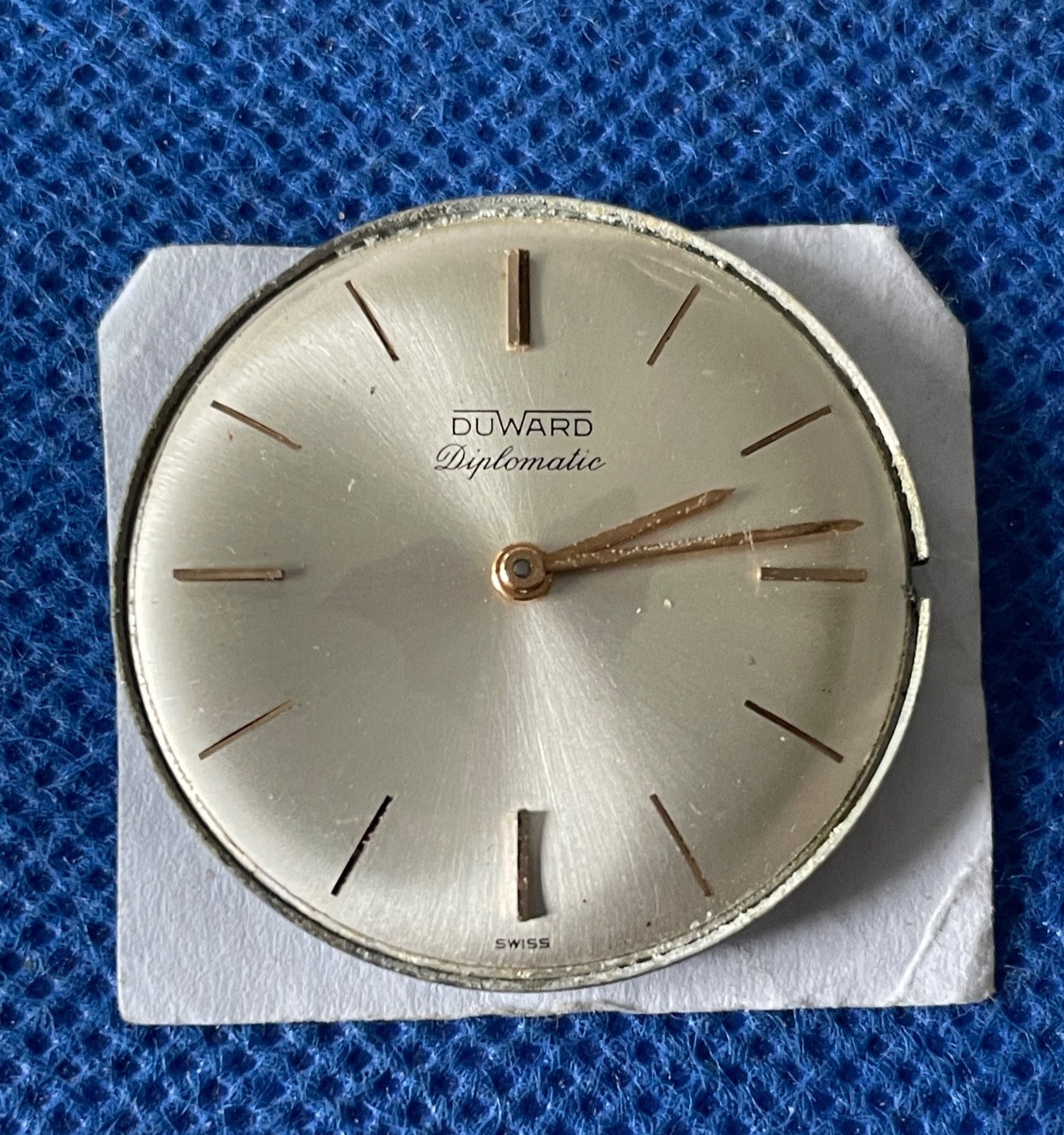 Original DUWARD DIPLOMATIC P320 manual winding movement running & dial (17677)