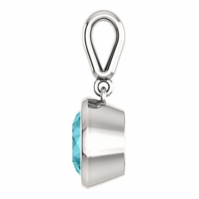 14K Gold Round Cut Solitaire Pendant Setting – Modern Style Pendant Mounting