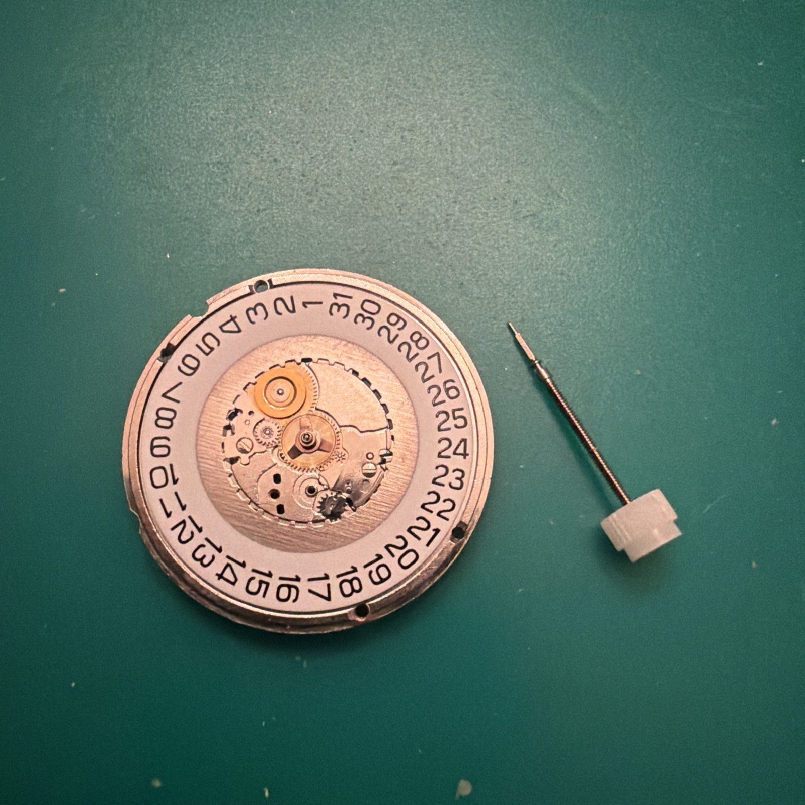 eta 555.115 Swiss Made Movement White Date Disk on 3, 3 Hands, Height 1.