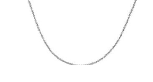 Platinum Diamond Cut Square Wheat Link Chain Necklace 1.4 mm 18″ 6 grams