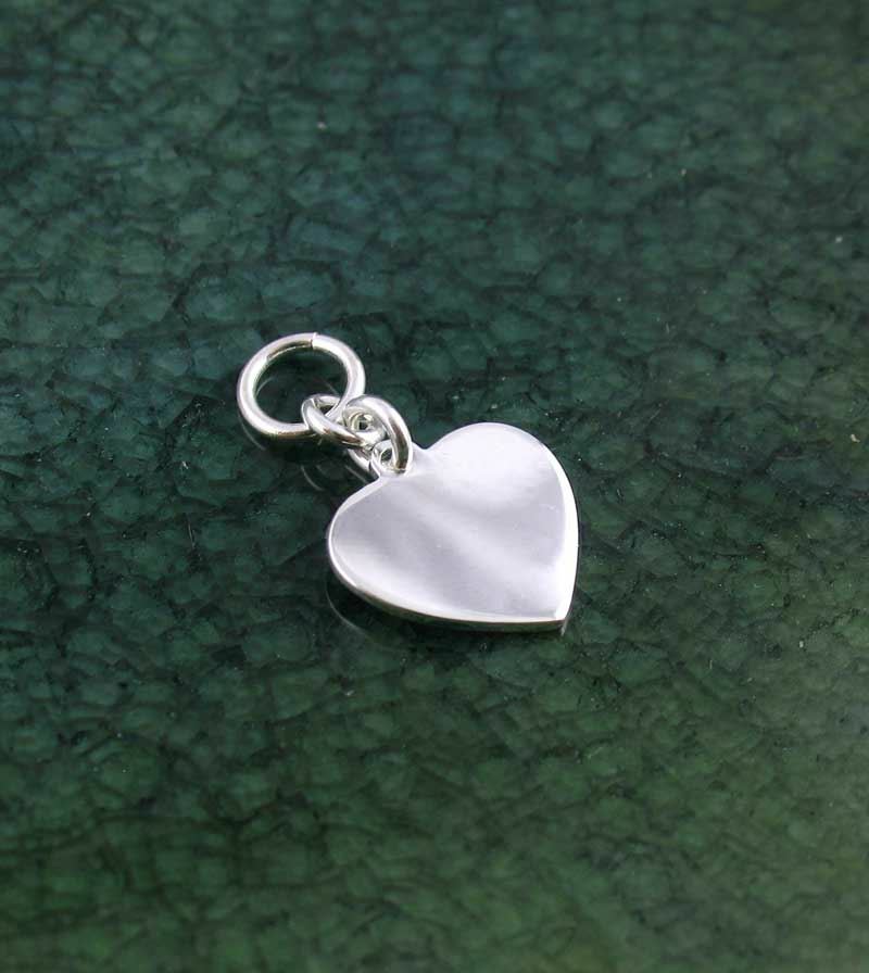 Small Engravable Heart Charm Pendant ONLY No CHAIN