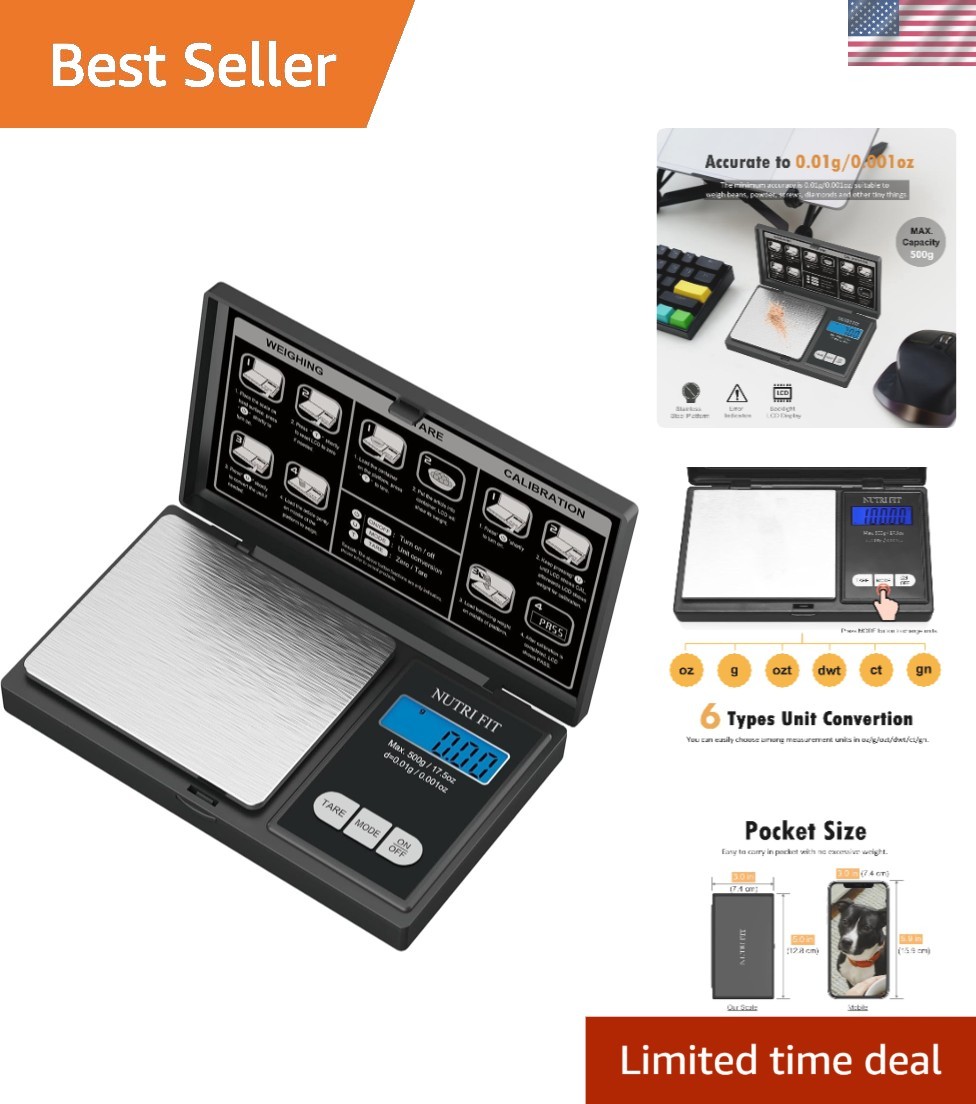 Lightweight 500g Digital Scale – Auto Shut Off & TARE Function for Ease of Use