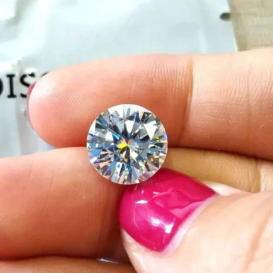 Loose 10.3 Carat Lab Grown Diamond Round Cut D Color Flawless CVD Certified 6YGK