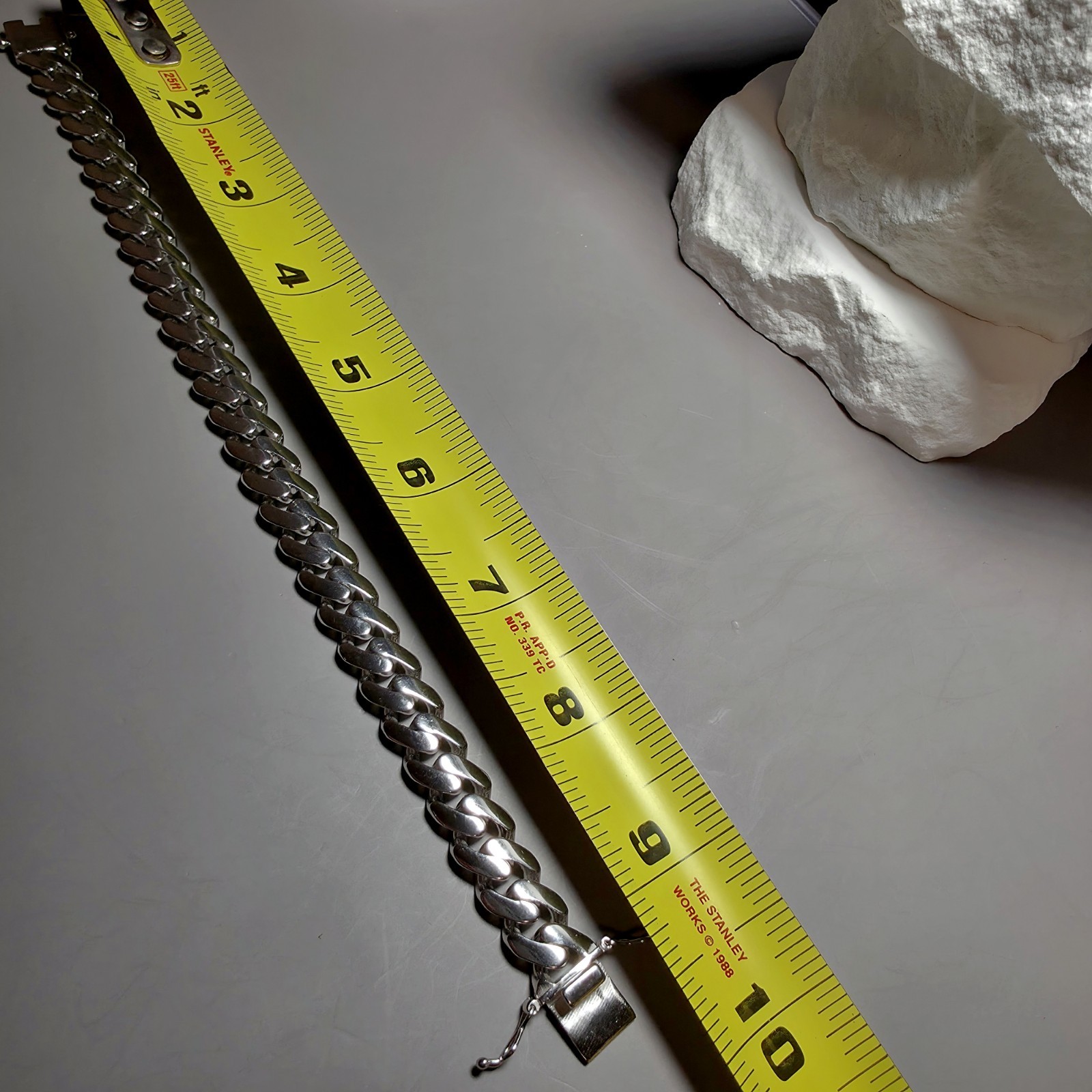 925 Sterling Silver Monaco Cuban Bracelet – 11mm, 9″, 29.5g