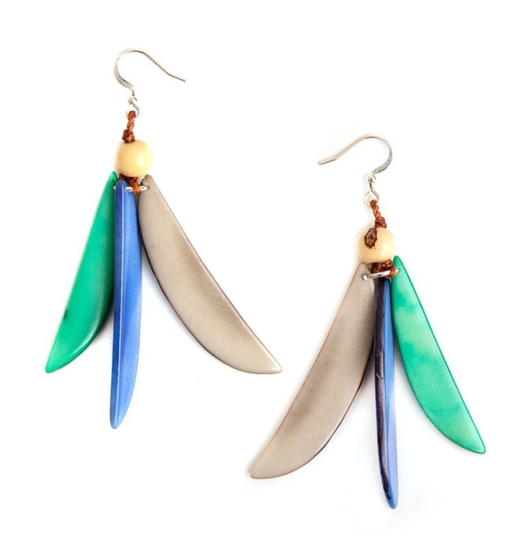 Fair Trade Tagua Nut Organic Earrings Jewelry (Sustainable & Eco-Friendly)