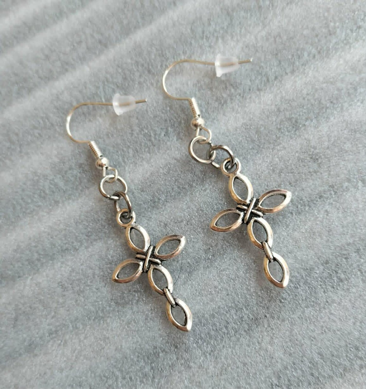 Cross Dangle Drop Earrings Women Lobe Goth Alternative Boho Festival Women
