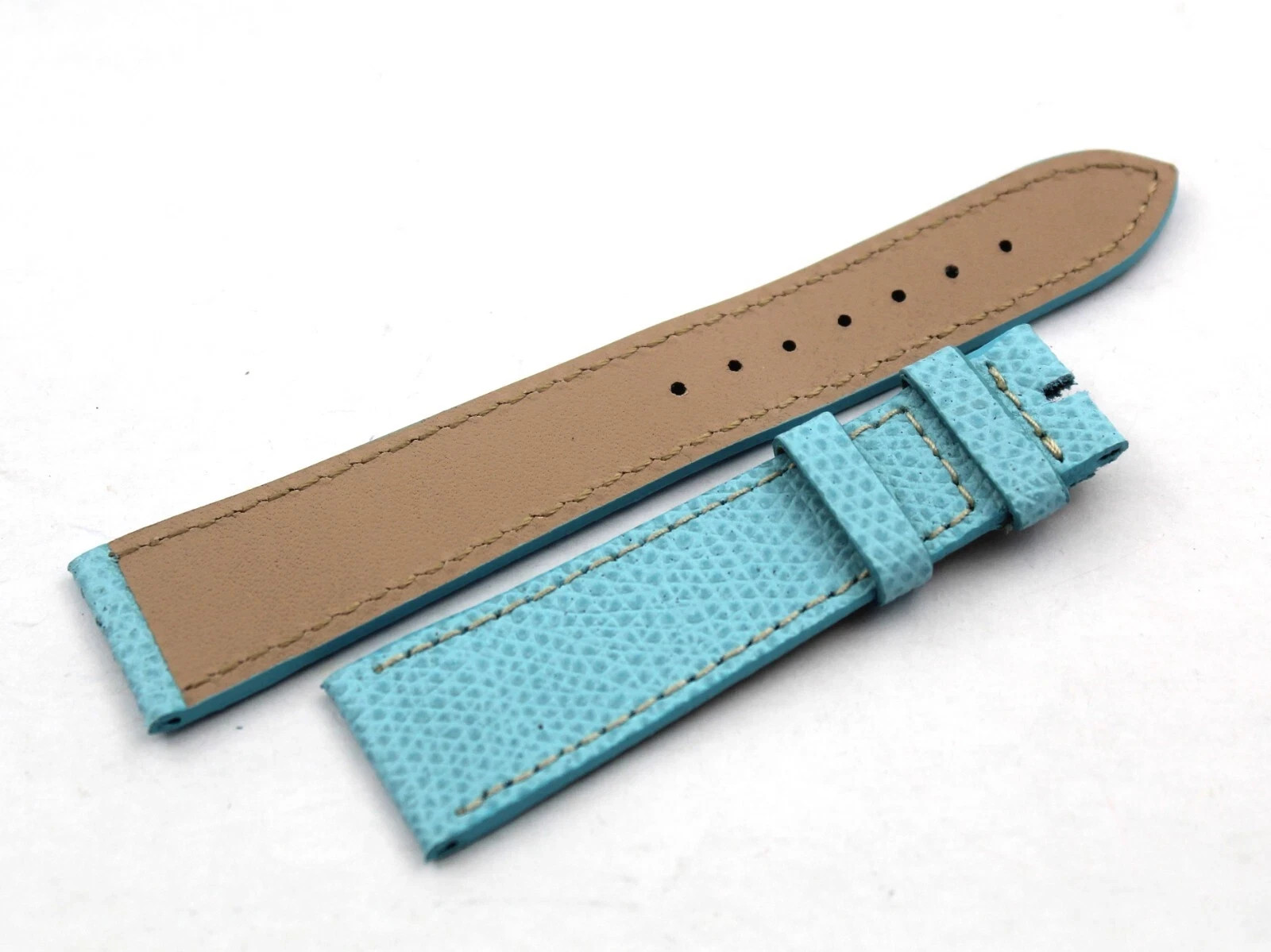 Genuine Blue Leather Strap Various Sizes Excellent Quality Casual Watch Parts