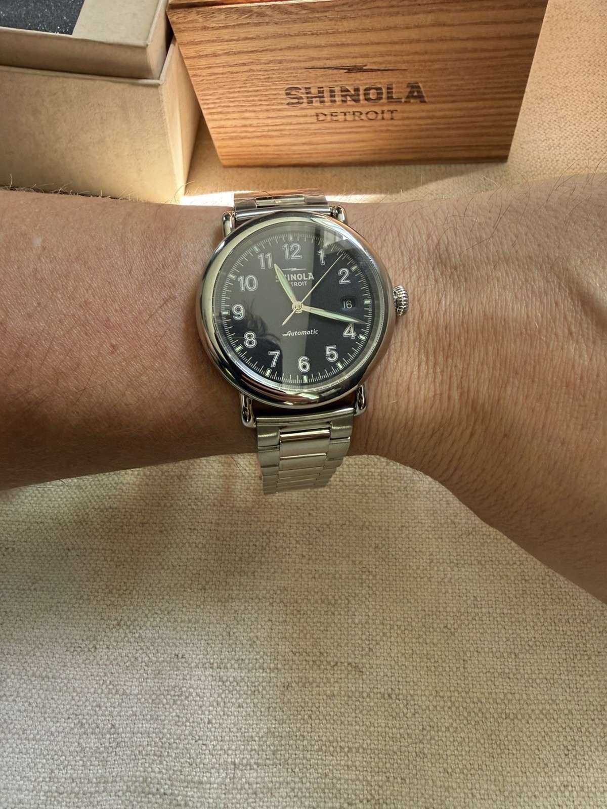Rare Shinola Runwell Automatic 39.5mm Watch Black