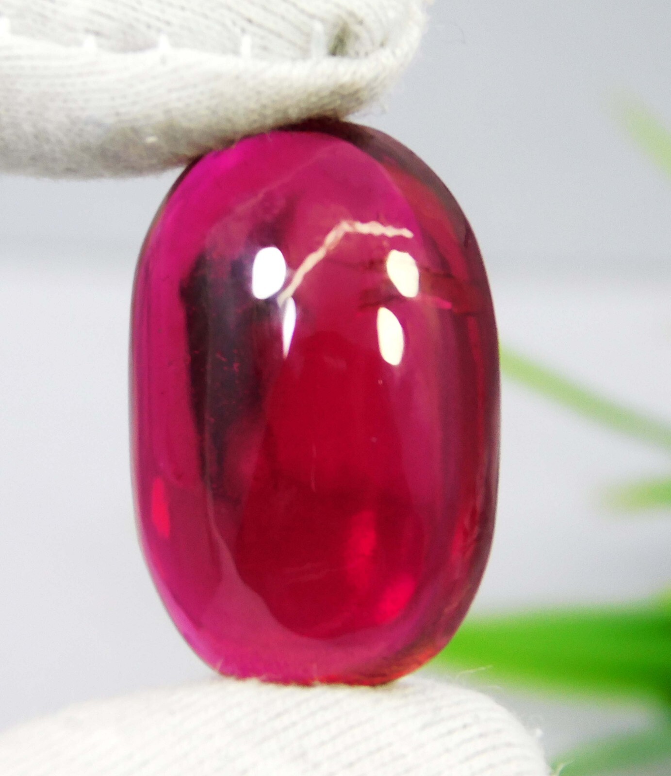 Certified 52.15 Ct Natural Burma Red Ruby Oval Cabochon Cut Loose Gemstone