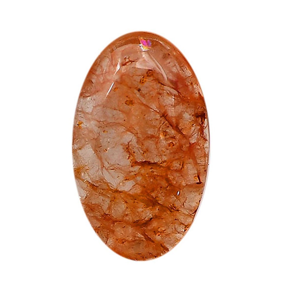 Natural Red Fire Quartz 16×26.6×5.8 mm Oval Shape Polished Gemstone LS122-06443