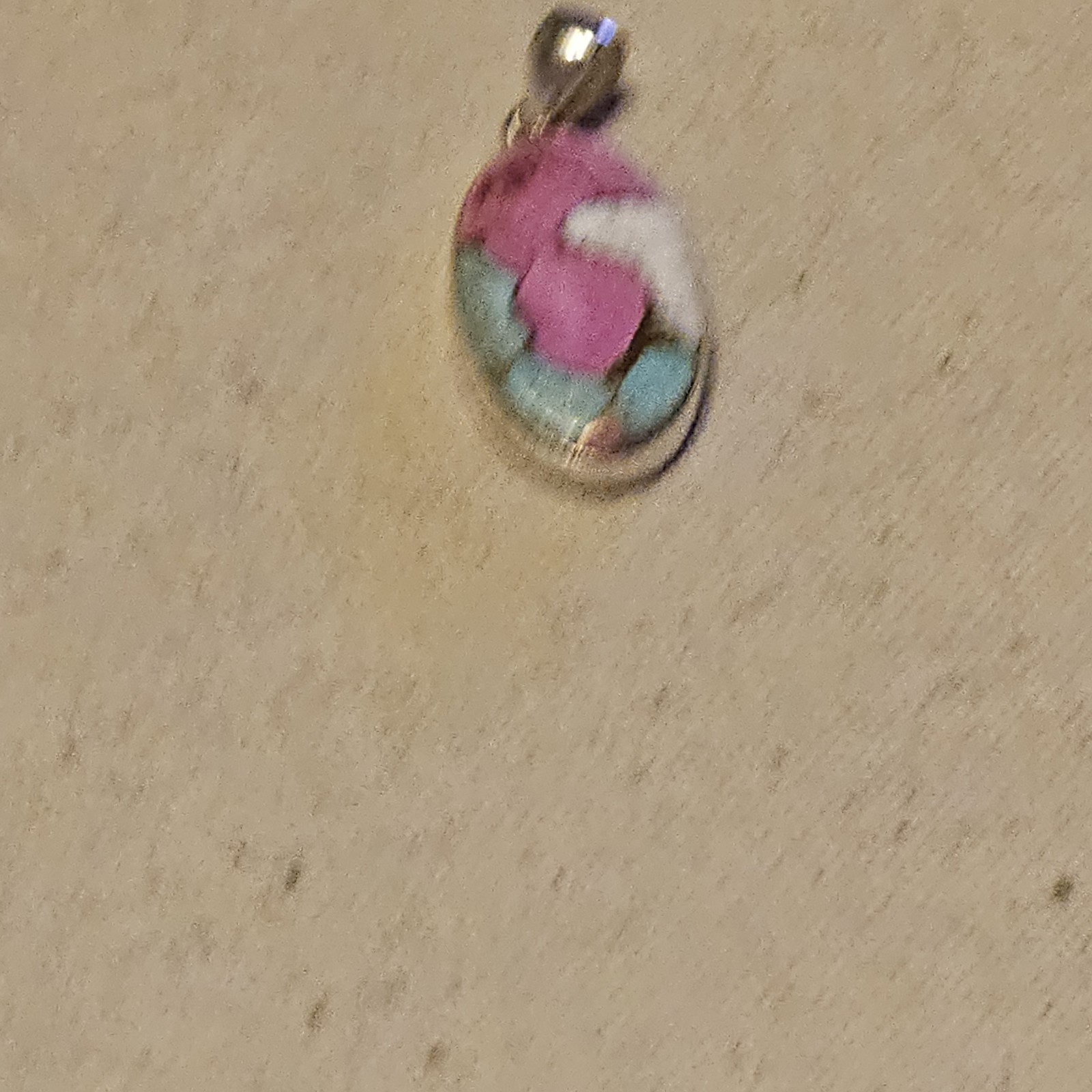 Cotton Candy Dahlia Kingman Turquoise Sterling Silver 925 Pendant