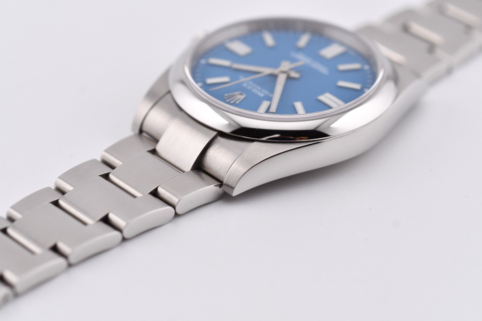 Rolex Oyster Perpetual 41mm Ref. 124300 Custom Blue Dial Box and Paper