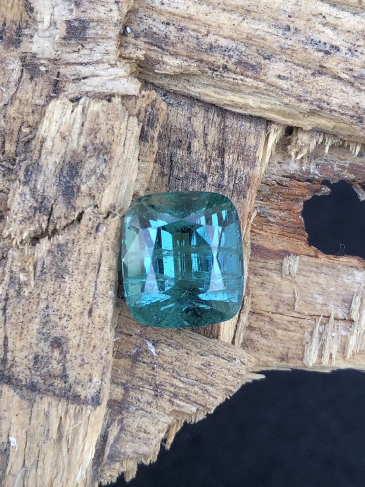 Natural 5.3 Ct Seafoam Green Tourmaline Cushion Cut Afghanistan No Heat Gemstone