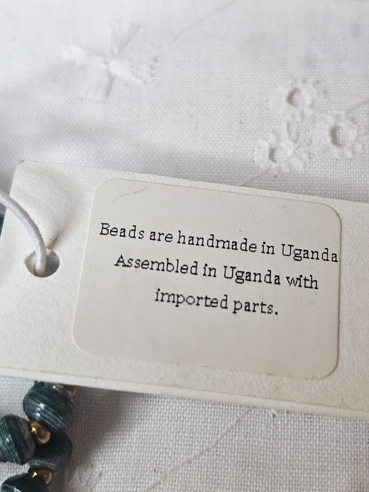 Thirty One Bits multi-strand green paper bead Bracelet Made In Uganda