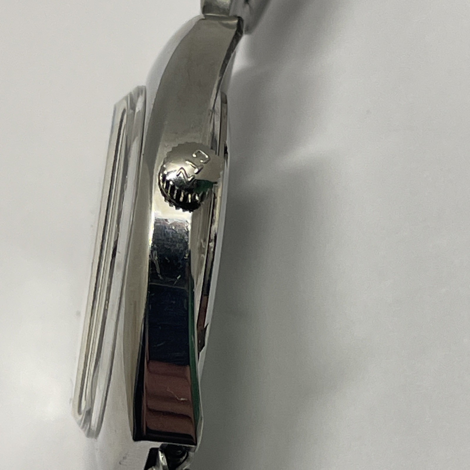 Citizen Watch Japan NOS 1800 Auto 21J Brown Dial 37mm Date Mens VTG 70s