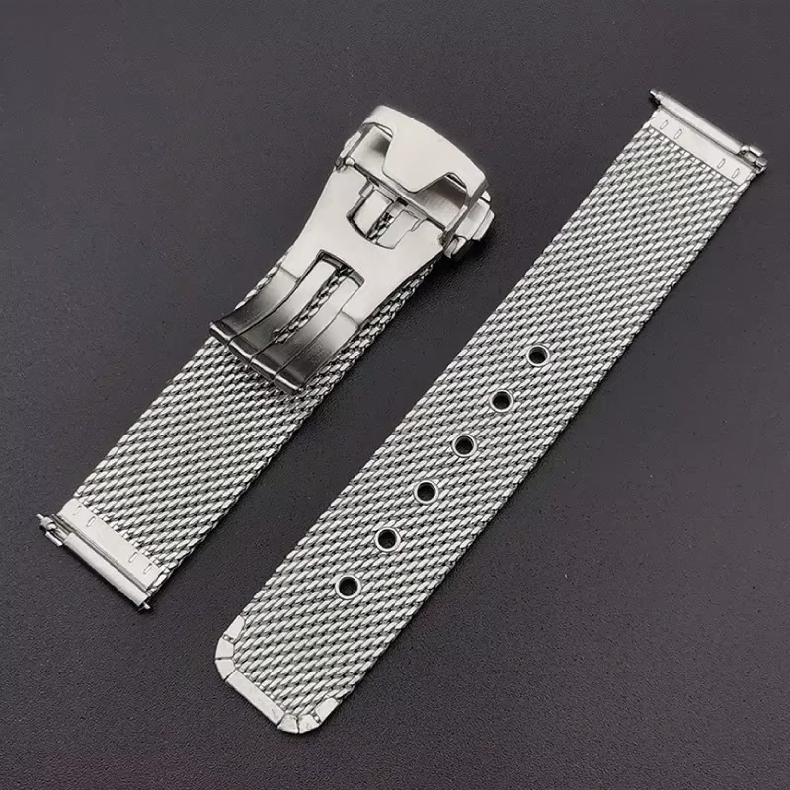 20mm Braided Stainless Mesh Band Strap For Omega Seamaster No Time To Die 007