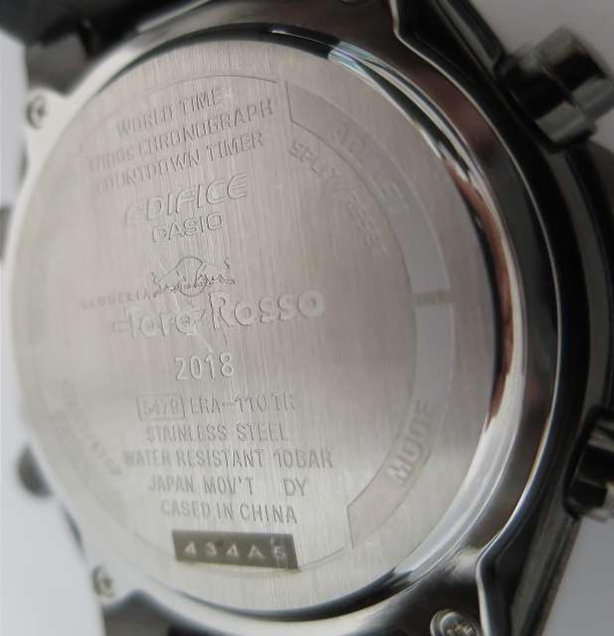 EDIFICE SCUDERIA TORO ROSSO collaboration Model number ERA 110TR CASIO