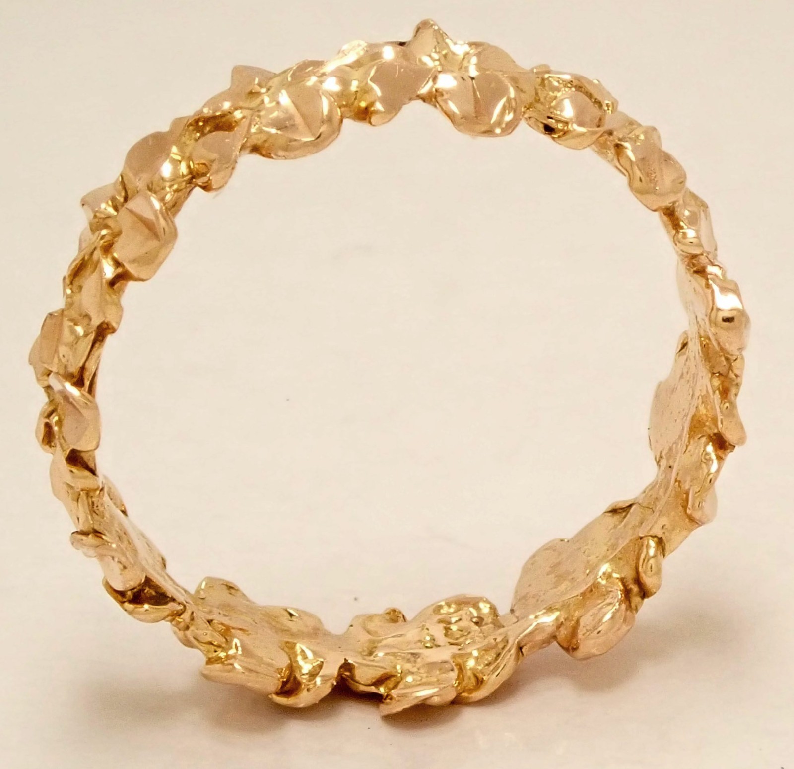 Size 3 Solid 14K Rose Gold Hawaiian Plumeria Lei Flower 4.3mm Ring Handmade 1.3g