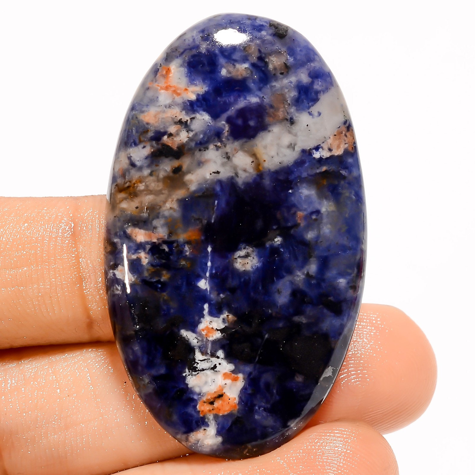 100% Natural Sodalite Oval Shape Cabochon Loose Gemstone 53 Ct 44X26X5mm GC41530