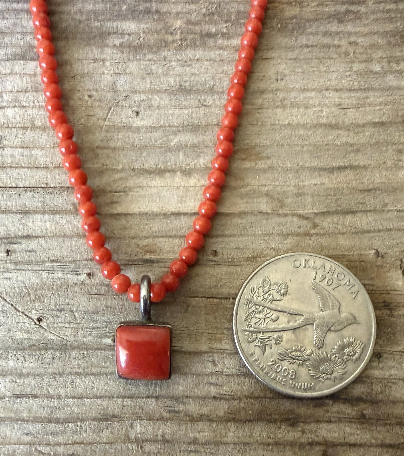 Sundance Catalog Jane Diaz Coral Necklace With Pendant