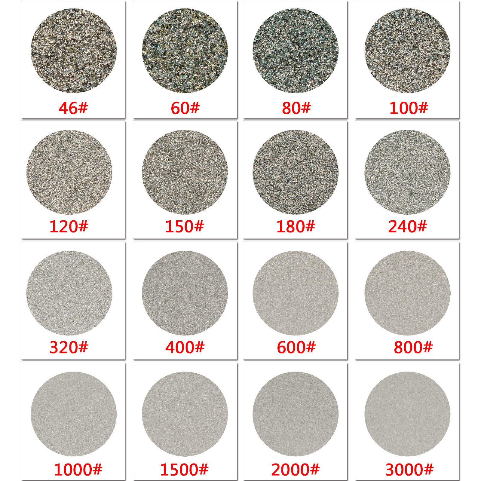 NO CENTER HOLE 8″ inch Grit 80-3000 Diamond Grinding Disc Abrasive Flat Lap Disk
