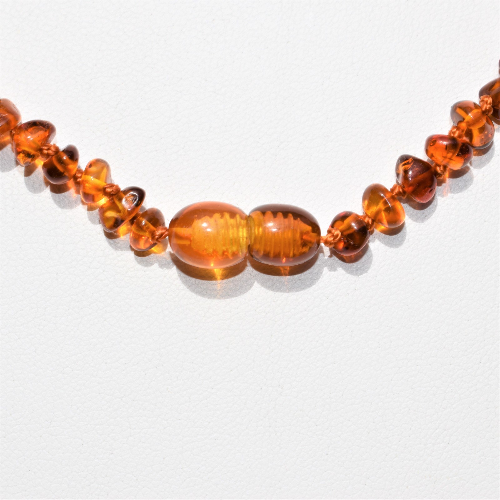 CHARGED Natural Lithuanian Cognac Baltic Amber 24″ Necklace + Selenite Charger