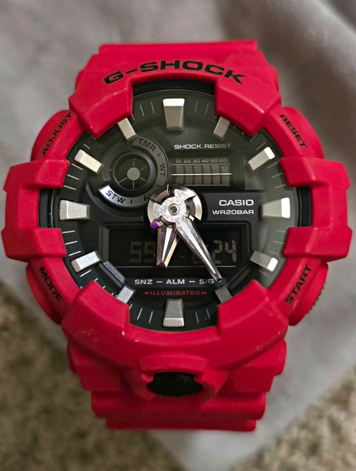 Casio G-SHOCK Red Wristwatch ONLY No Case, Storage Box, Manual, or Warranty Card