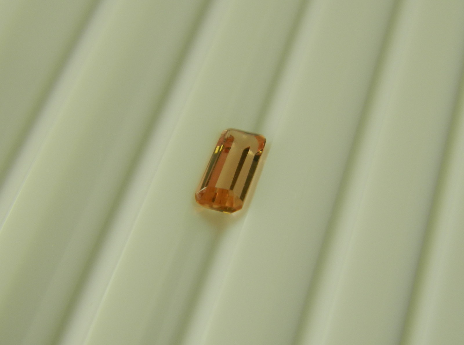 Imperial Topaz 0.54 Ct Clarity IF Emerald Cut Natural Peach Brazil I074