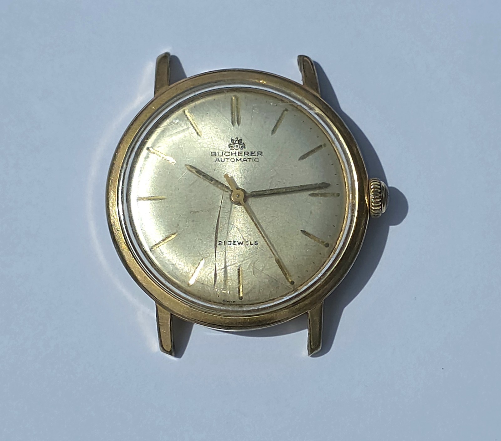 1960’s Bucherer Swiss 21j Automatic Wristwatch Gold Plated – Vintage Working!