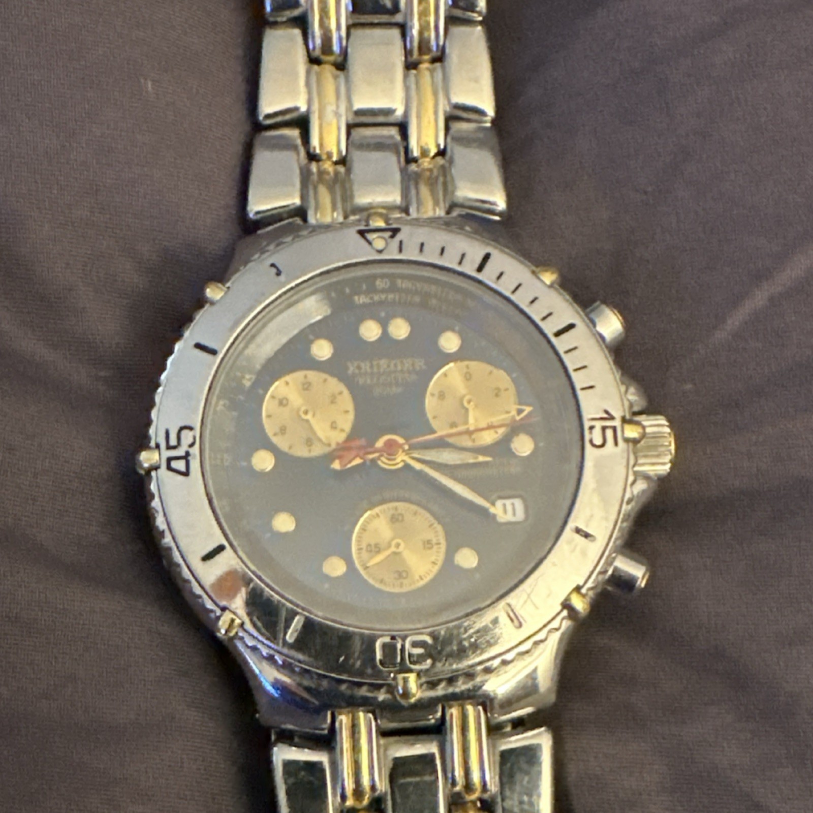 Krieger Swiss Chronometer Men’s Chronograph Stainless Steel 20 ATM Wristwatch