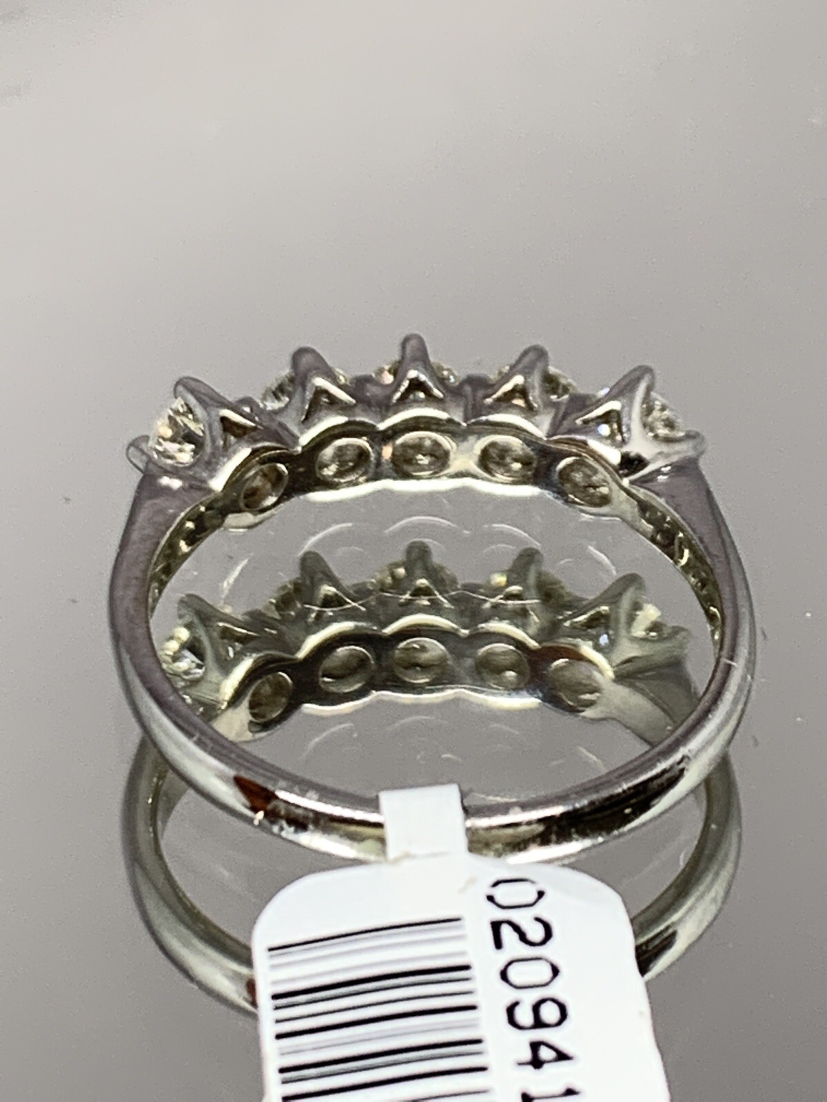 14k White Gold 1.00ctw Diamond 5 Stone Ring Anniversary Band G-I VS