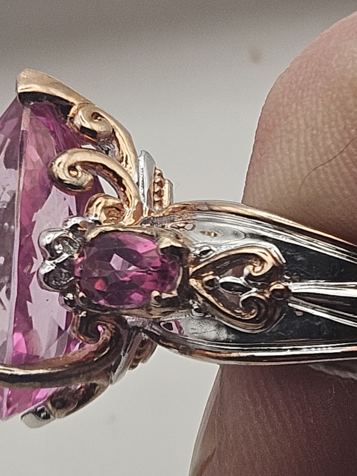 Gems EN Vouge Brilliant Multi Carat .925 Sterling Silver And Palladium Ring…