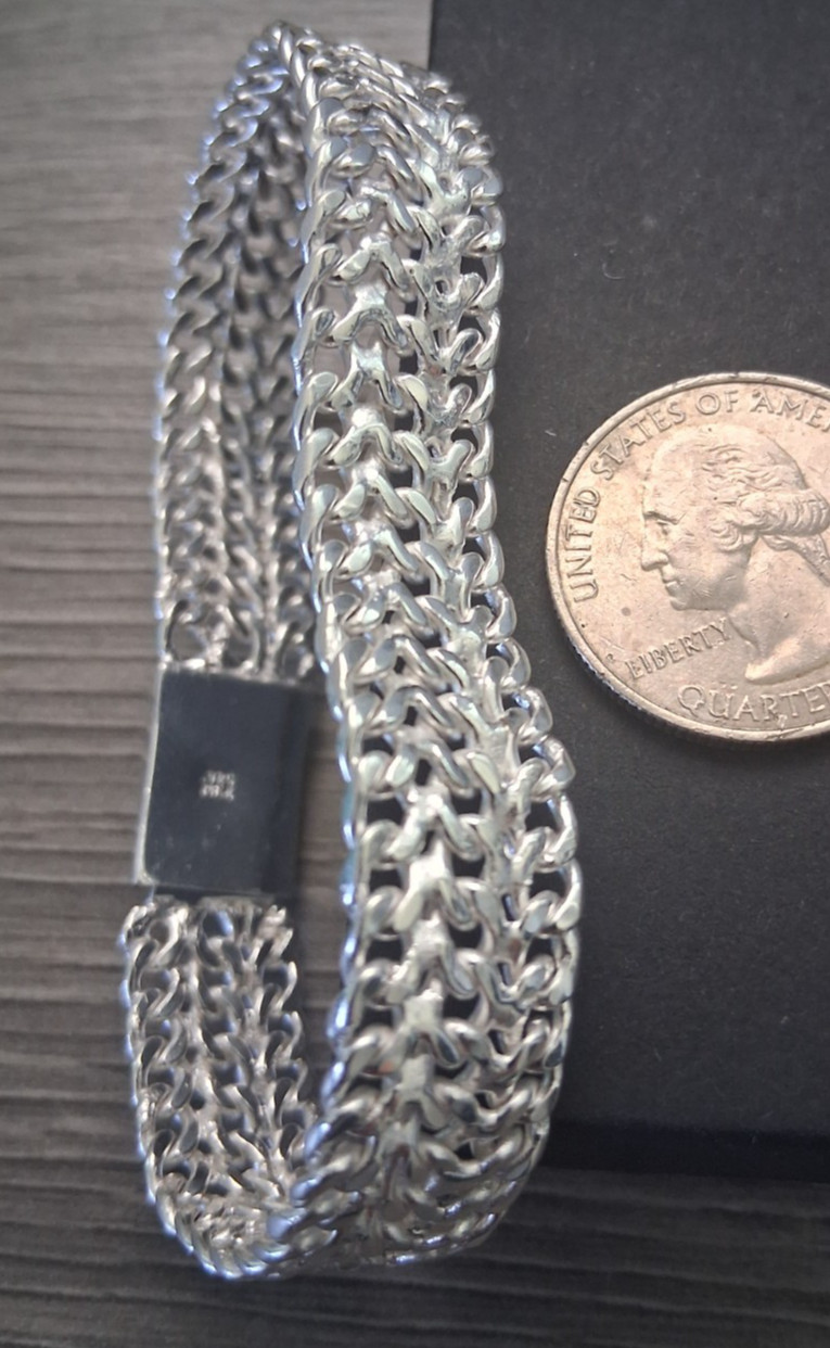 esclava de plata 925 estilo petatillo hecha en mexico